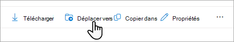 Sélectionnez l’option Déplacer vers dans la barre des tâches.
