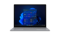 Affiche le Surface Laptop 4 ouvert et prêt à l’emploi.