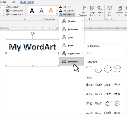 Microsoft Word Art Curved Text Aaanet