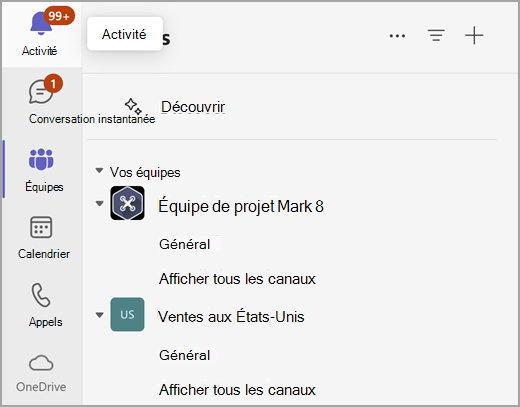 Capture d’écran de l’affichage séparé dans Simple Collab