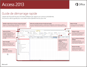 Guide de démarrage rapide d’Access 2013