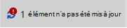 Message et icône d’élément non mis à jour