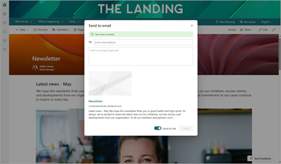 Capture d’écran des actualités SharePoint six.png