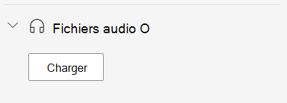 Plug-in de fichiers audio et bouton de chargement