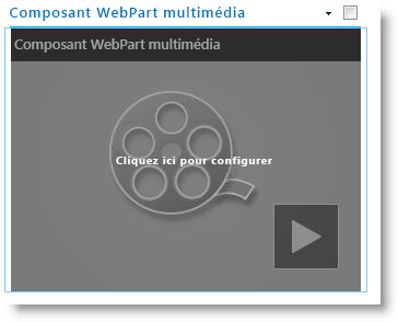 Nouveau composant WebPart multimédia inséré