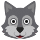 Émoticône visage de loup