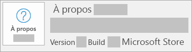 La capture d’écran montrant la version et sous-version correspond à Microsoft Store