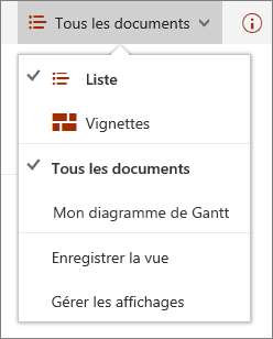 Menu affichages dans Microsoft Edge