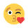 Emoji visage avec bisou