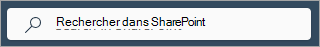 Capture d’écran montrant la zone De recherche SharePoint sur chaque page.
