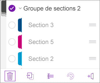 Renommer un groupe de sections dans OneNote pour iOS