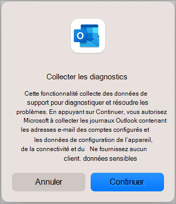Contacter le support dans Outlook Capture d’écran 2