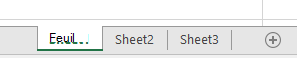 Onglets de feuille de calcul Excel affichés en bas du volet Excel