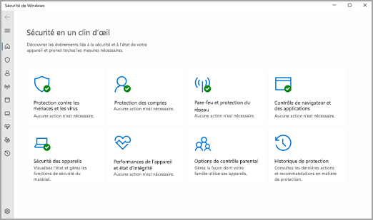 Application Sécurité Windows dans Windows 11