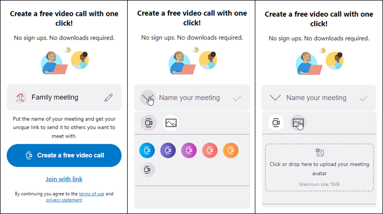 Extension Skype avec les options de nommage et d’avatar