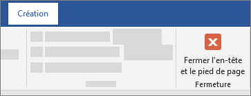 Fermer l’en-tête ou le pied de page