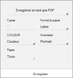 Enregistrer en tant que PDF