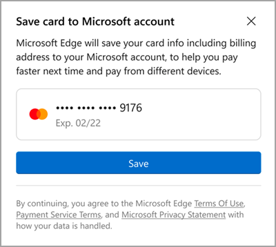 Enregistrer dans un compte Microsoft