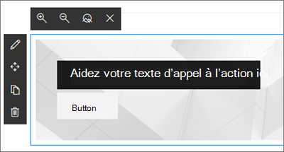 Composant WebPart Appel à l’action pour les sites SharePoint, avec des informations génériques incluses