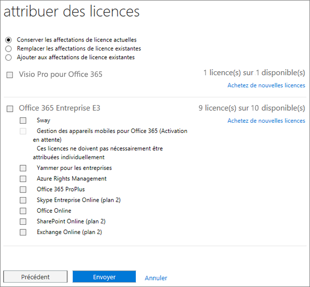 Gérer Les Licences Pour Office 365 Pour Les Entreprises Support Office 7015