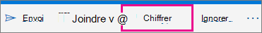 Outlook.com ruban avec le bouton Chiffrer mis en évidence