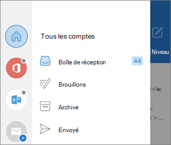 Ajouter des comptes dans Outlook Mobile