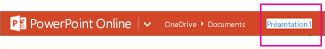Rename your file on the orange Top Bar