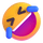 Emoji de rire des équipes roulant sur le sol