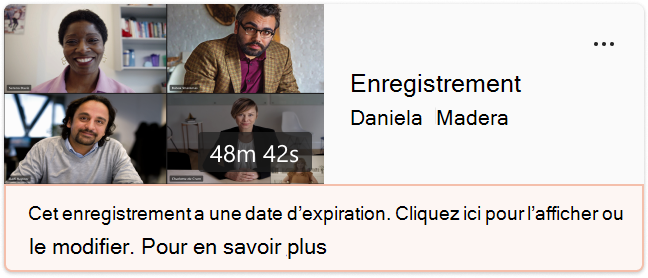 Enregistrement d’expiration Chiclet