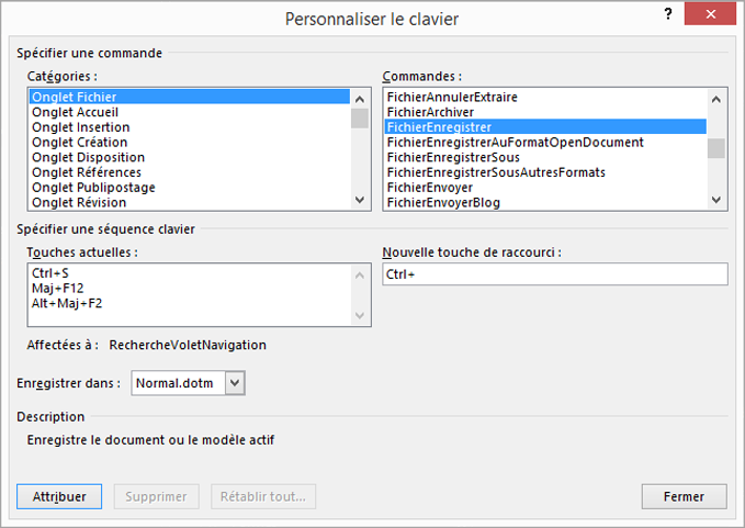Personnaliser les raccourcis clavier - Support Microsoft