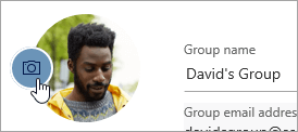 Capture d’écran du bouton Modifier la photo de groupe