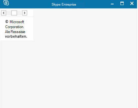 Fenêtre d’ouverture de Skype Entreprise vide