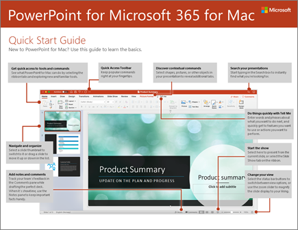 Guide de démarrage rapide de PowerPoint 2016 pour Mac