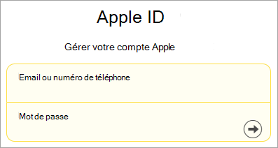 Capture d’écran de la connexion de l’ID Apple