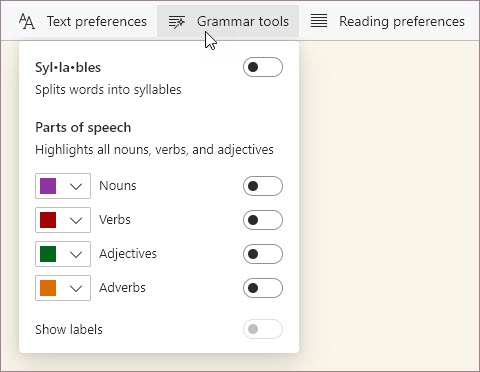 outils de grammaire Lecteur immersif