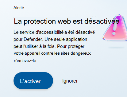 Protection web désactivée