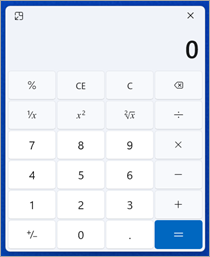 La calculatrice Windows est définie sur Always On Top.