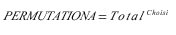 Équation PERMUTATIONA