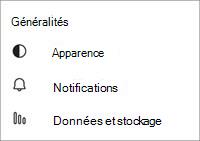 Paramètres généraux gratuits teams mobiles