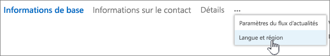 Cliquez sur Points de suspension, puis sur Langue et région