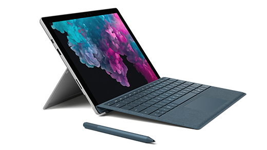 Surface Pro 6 עם כיסוי סוג ועט Surface