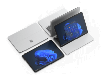 מציג את Surface Laptop Studio פתוח ומוכן לשימוש.