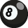 סמל הבעה של כדור שמונה ביליארד