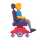 Emoji של איש Teams בכיסא גלגלים ממונע