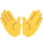 סמל הבעה של ידיים פתוחות