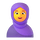 Emoji של אישה ב- Teams עם צעיף ראש