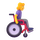Emoji של אישה בכיסא גלגלים ידני