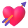 סמל Emoji של לב Teams עם חץ