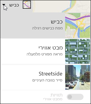 סוג מפת Web part של Bing Map