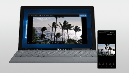 תמונה המציגה Android ו- Surface Pro